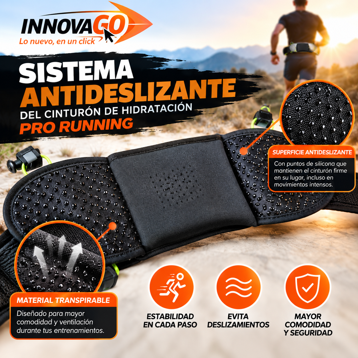 Cinturón de Hidratación Pro Running - Imagen 7